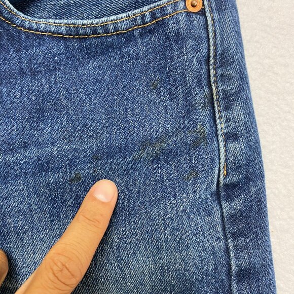 Levis 505 Jeans Mens 33 Blue Denim Straight Leg Medium Washed - Picture 3 of 13